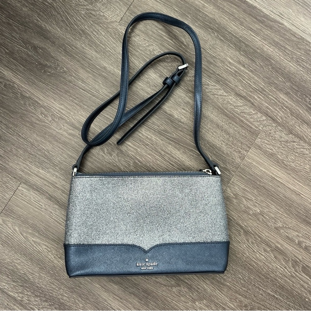 Kate Spade New York Lola Glitter Crossbody Purse - Dusk Navy - Picture 2 of 5